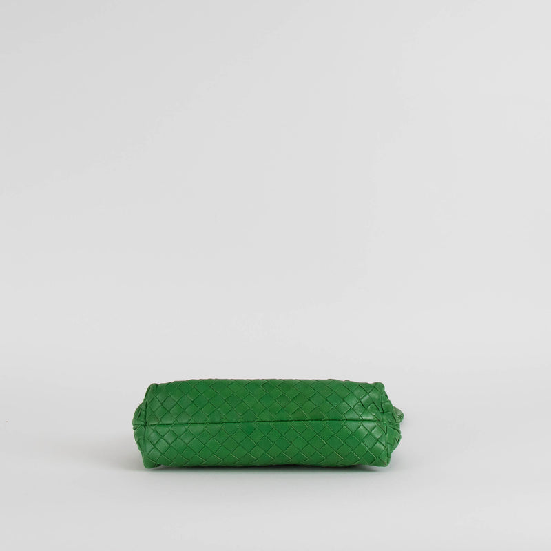 Bottega Veneta Green Leather Intrecciato Small Bag