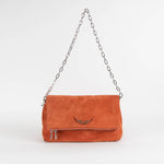 Zadig & Voltaire Orange Suede Swing Your Wings Bag