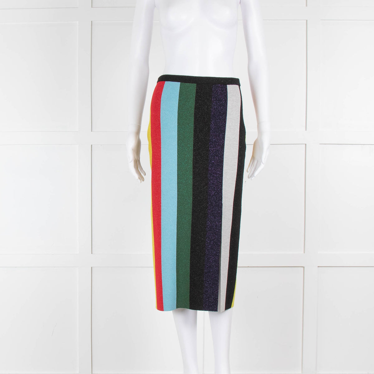 Diane von Furstenberg Multicoloured Stripe Lurex Skirt