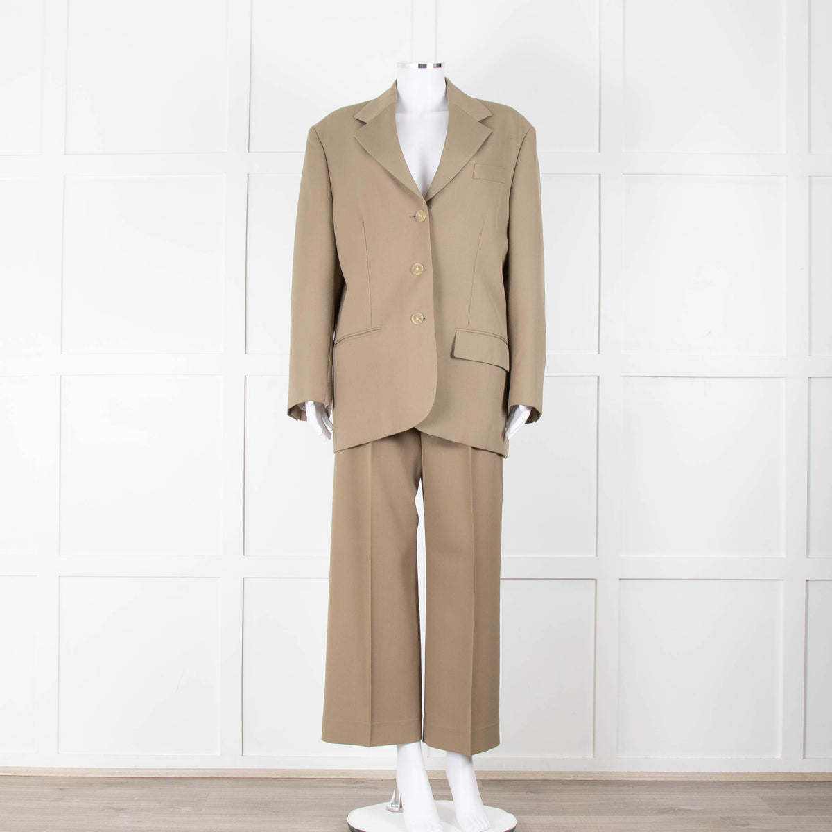 Acne Studios Khaki Oversized Suit Jacket
