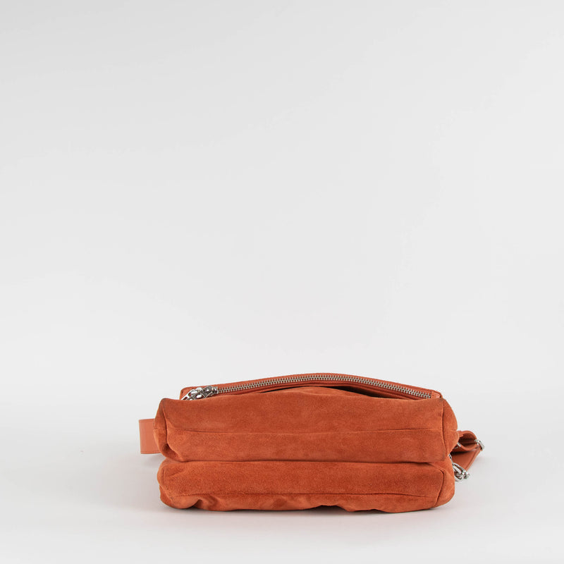 Zadig & Voltaire Orange Suede Swing Your Wings Bag
