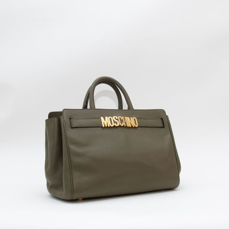 Moschino Green Bag With Crossbody Strap And Pouch