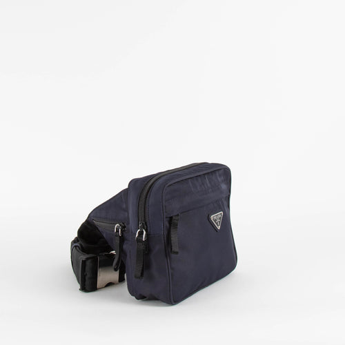 Prada Navy Techno Fabric Bum Bag