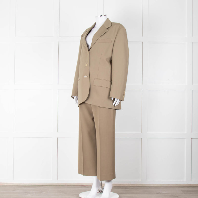 Acne Studios Khaki Oversized Suit Jacket