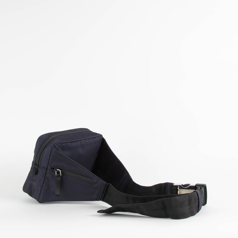 Prada Navy Techno Fabric Bum Bag
