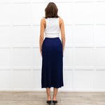 Zimmermann Blue/ Purple Sparkle Knit Pleated Long Skirt