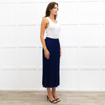 Zimmermann Blue/ Purple Sparkle Knit Pleated Long Skirt