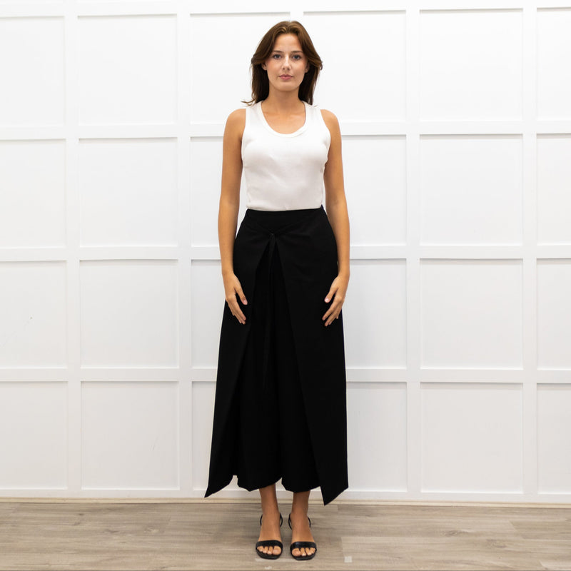 Enfold Black Wraparound Culottes