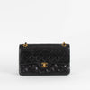 Chanel Black Lambskin Vintage Double Flap Bag