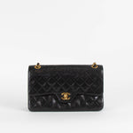 Chanel Black Lambskin Vintage Double Flap Bag