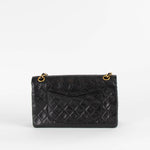 Chanel Black Lambskin Vintage Double Flap Bag
