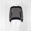 Margaret Howell Navy White Striped Cotton Blend Sweater