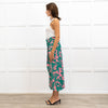Me + Em Pink and Green Floral Print Twist Waist Skirt