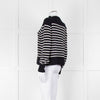 Margaret Howell Navy White Striped Cotton Blend Sweater