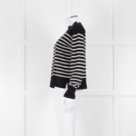 Margaret Howell Navy White Striped Cotton Blend Sweater