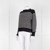 Margaret Howell Navy White Striped Cotton Blend Sweater