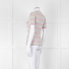 Pure Collection Light Grey Striped Short Sleeve Sweater