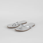 Melissa Odabash Silver Flip Flops
