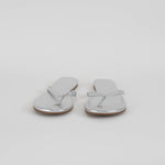 Melissa Odabash Silver Flip Flops