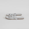Melissa Odabash Silver Flip Flops