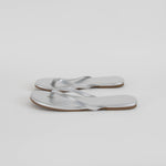 Melissa Odabash Silver Flip Flops