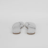 Melissa Odabash Silver Flip Flops