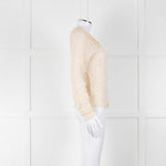 Sofie Schnoor Cream Mohair Blend Collared Cardigan