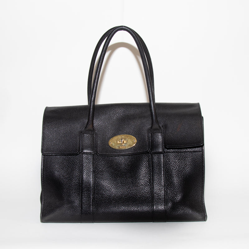 Mulberry Black Leather Top Handle Bayswater