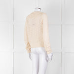 Sofie Schnoor Cream Mohair Blend Collared Cardigan