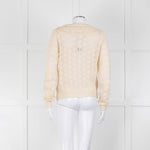 Sofie Schnoor Cream Mohair Blend Collared Cardigan