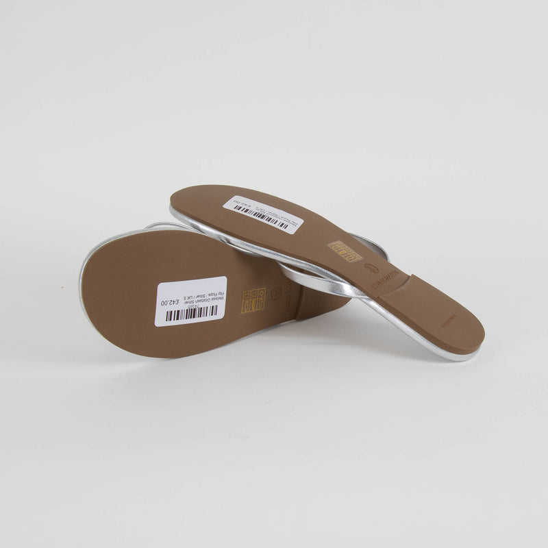 Melissa Odabash Silver Flip Flops