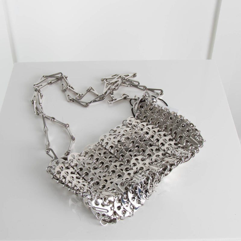 Paco Rabanne Silver Nano Chain Bag