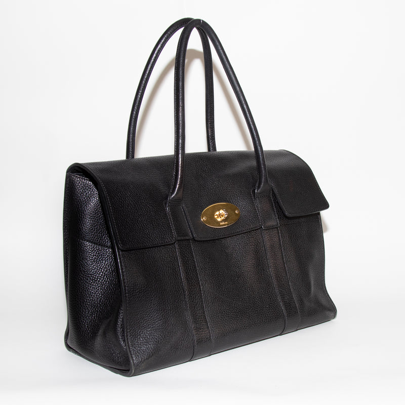 Mulberry Black Leather Top Handle Bayswater