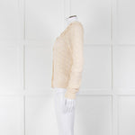 Sofie Schnoor Cream Mohair Blend Collared Cardigan