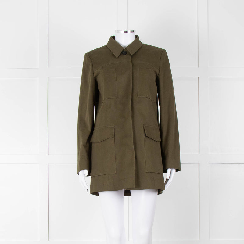 Iris Khaki Heavy Cotton Carpenters Style Jacket