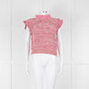 Isabel Marant Etoile White Red Loose Knit Sleeveless Sweater
