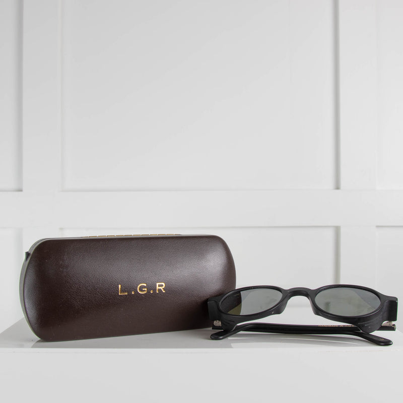 L.G.R Eyewear Matt Black Reunion Explorer Sunglasses with Mirrored Lenses