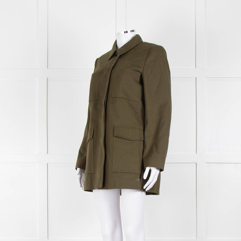 Iris Khaki Heavy Cotton Carpenters Style Jacket