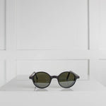 L.G.R Eyewear Matt Black Reunion Explorer Sunglasses with Mirrored Lenses