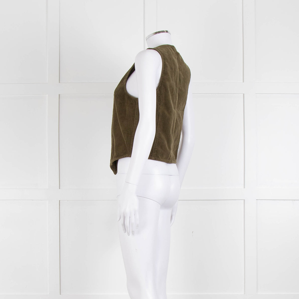 Iris Khaki Corduroy Waistcoat