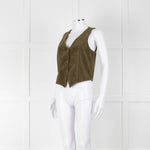 Iris Khaki Corduroy Waistcoat