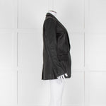 Frame Black Leather Blazer Jacket
