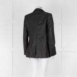 Frame Black Leather Blazer Jacket