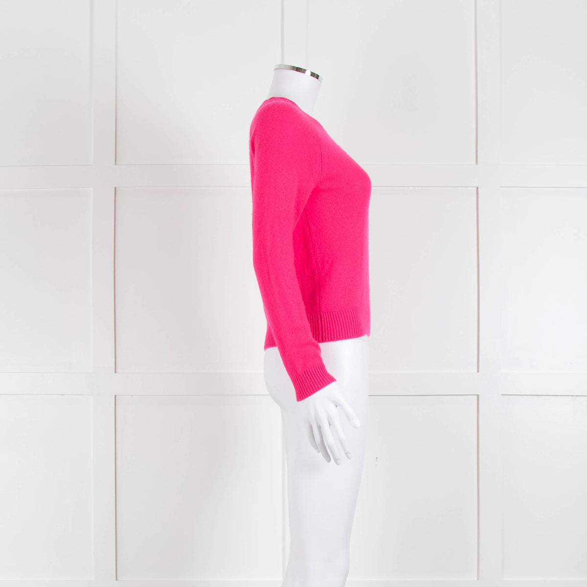 From Future Neon Pink Cashmere Fitted Sweater