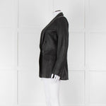 Frame Black Leather Blazer Jacket