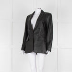 Frame Black Leather Blazer Jacket