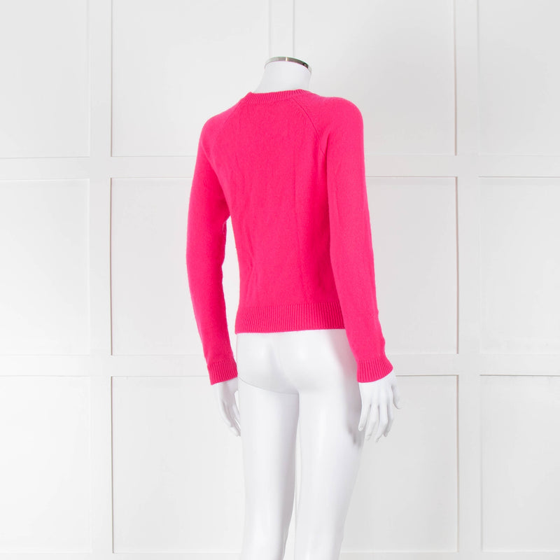 From Future Neon Pink Cashmere Fitted Sweater