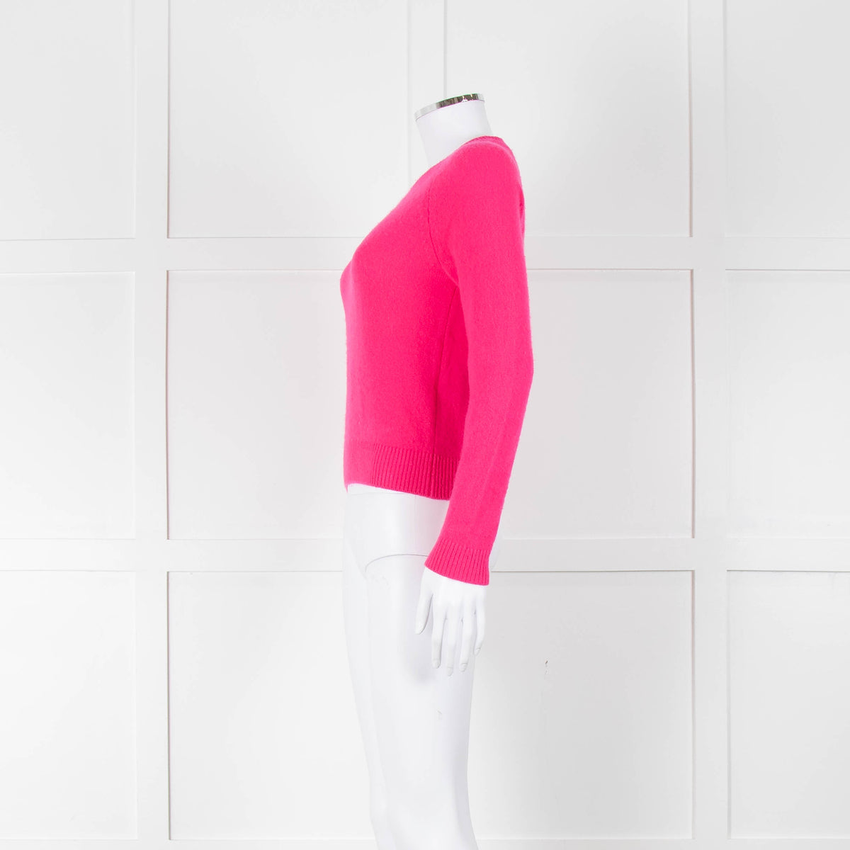 From Future Neon Pink Cashmere Fitted Sweater