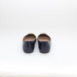Tory Burch Navy Glossy Leather Flat Pumps