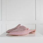 Nicholas Kirkwood Pink Woven Flat Mules